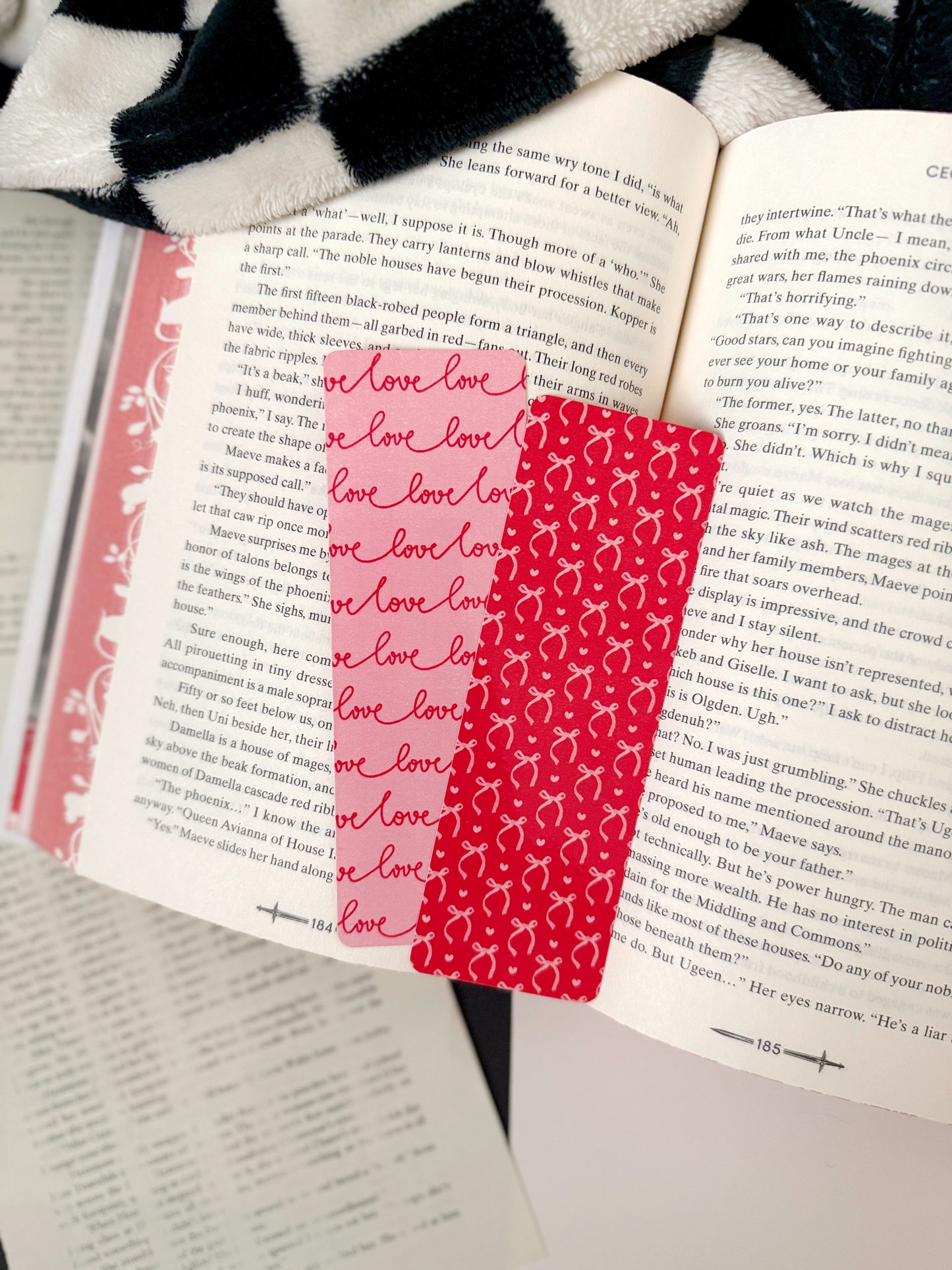 Love + Pink Bows Bookmark Bundle