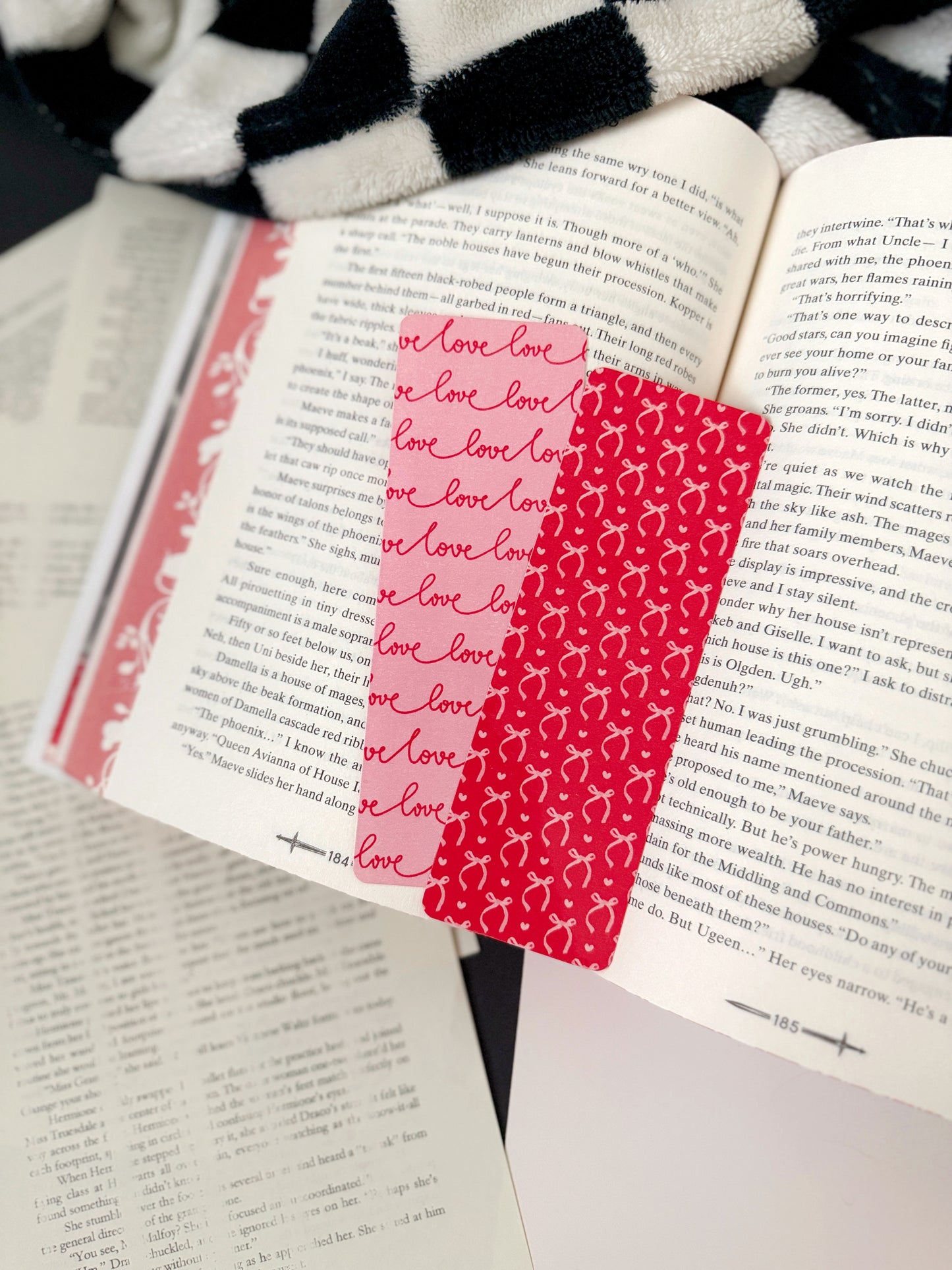 Love + Pink Bows Bookmark Bundle