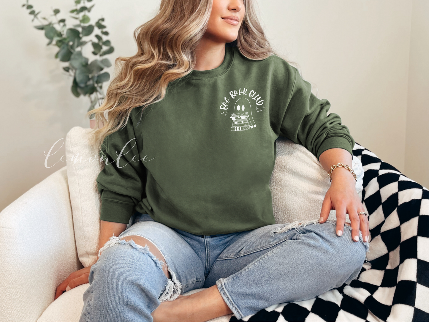 Boo Book Club Sweater - Dark Color Sweaters