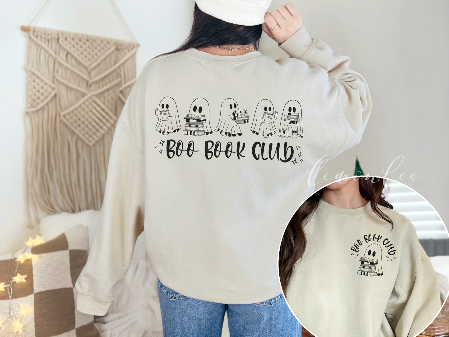 Boo Book Club Sweater - Light Color Sweaters