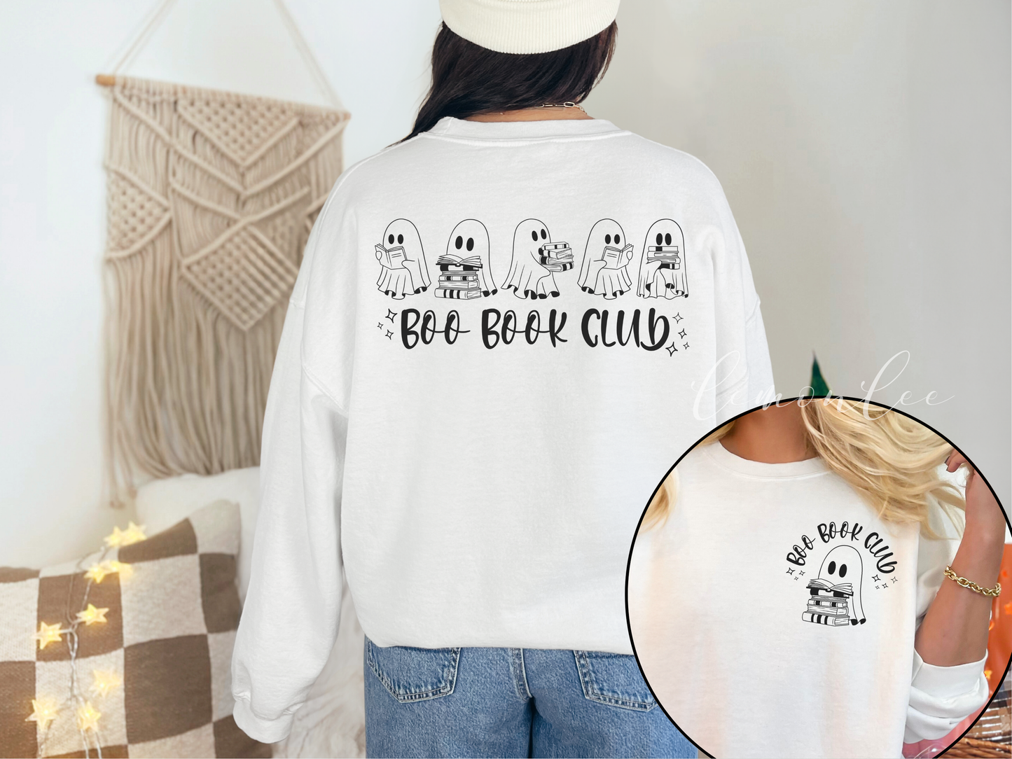 Boo Book Club Sweater - Light Color Sweaters